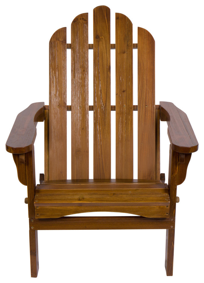 Shine Company 4659OA Marina II Adirondack Folding Chair Hydro-Tex Finish, Oak