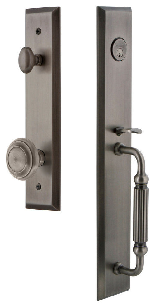 Fifth Avenue 1-Piece Dummy Handleset, F Grip and Circulaire Knob, 849421