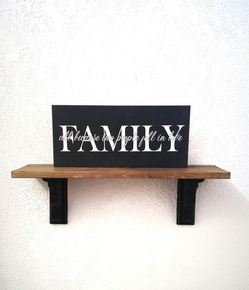 "All Because Two People Fell in Love" Sign