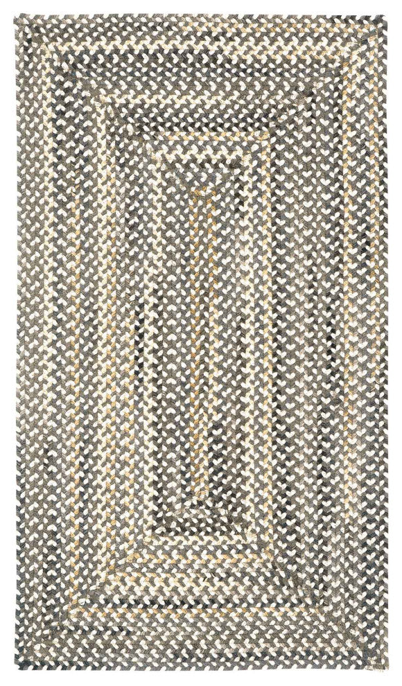 Capel Sherwood Forest Smoke 0980_300 Braided Rugs - 3' X 5' Concentric Rectangle
