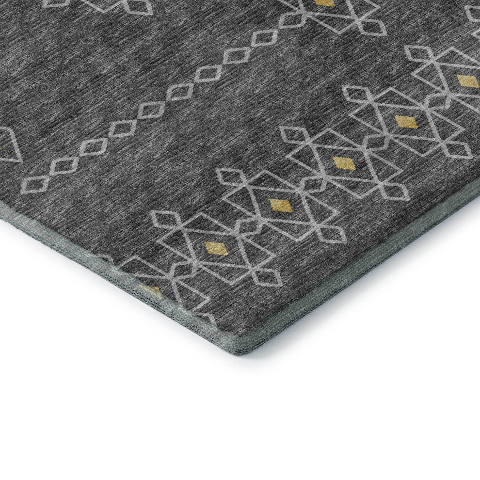 Addison Premium Washable Mayfield AMF109 Gray 10'' x 14'' Rug