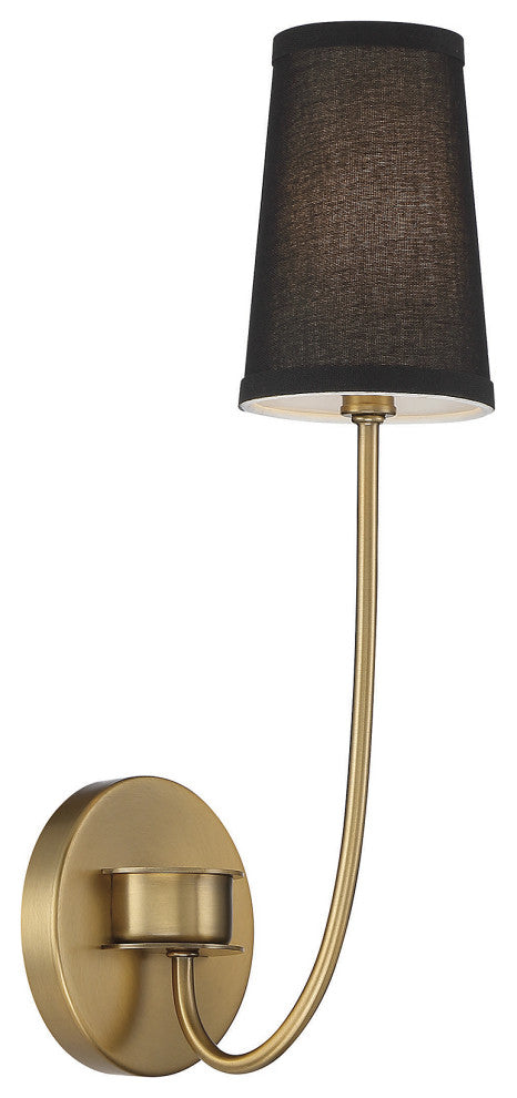 1-Light Wall Sconce, Natural Brass