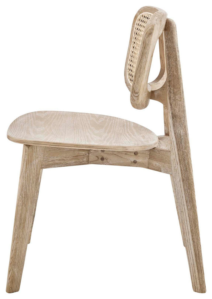 Side Dining Chair, Set of 2, Gray, Wood, Modern, Cafe Bistro Hospitality