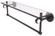 Clearview 22" Glass Twist Accent Shelf and Towel Bar, Venetian Bronze