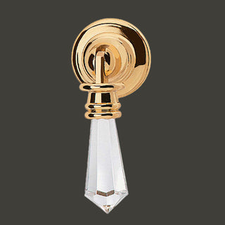 Cabinet Pull Clear Acrylic Drop 3/4" Dia Backplate |