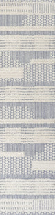 Kerstin Geometric High-Low Cream/Gray 2'x8' Runner Rug