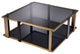 Square Black Glass Coffee Table, Eichholtz Clio