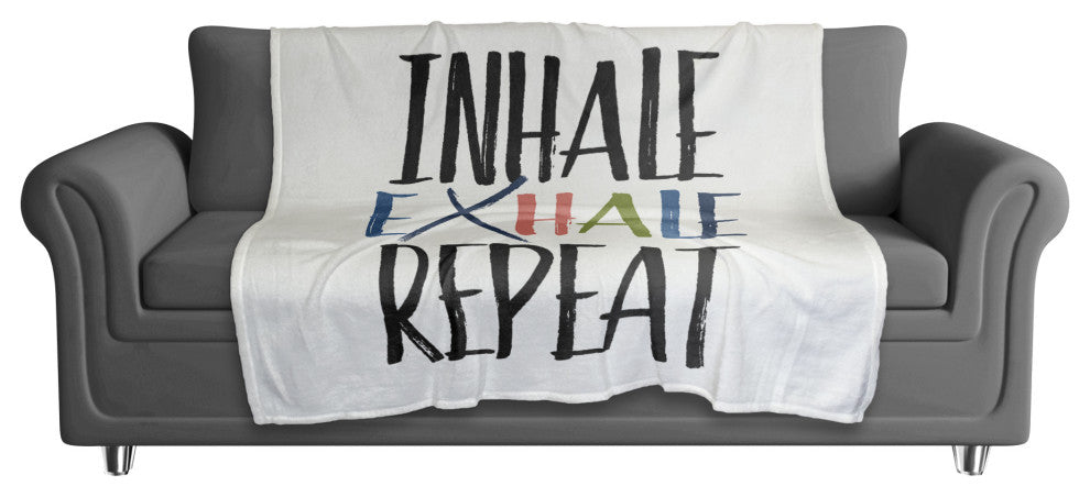 Inhale Exhale Repeat 50x60 Coral Fleece Blanket