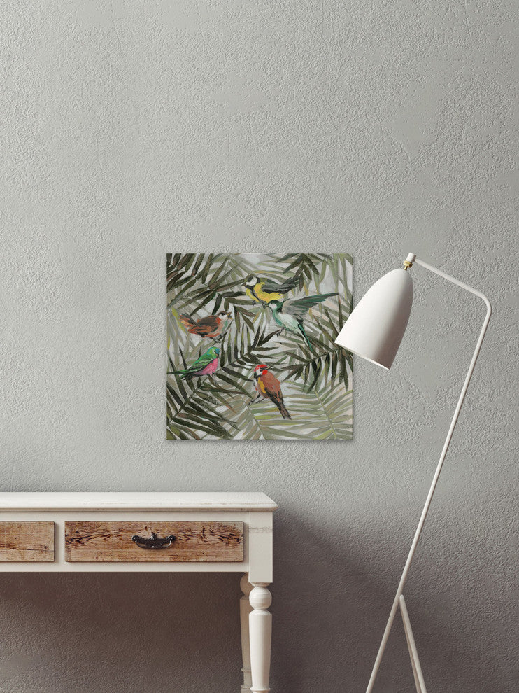 "The Joy in the Jungle II" Painting Print on Wrapped Canvas, 40"x40"