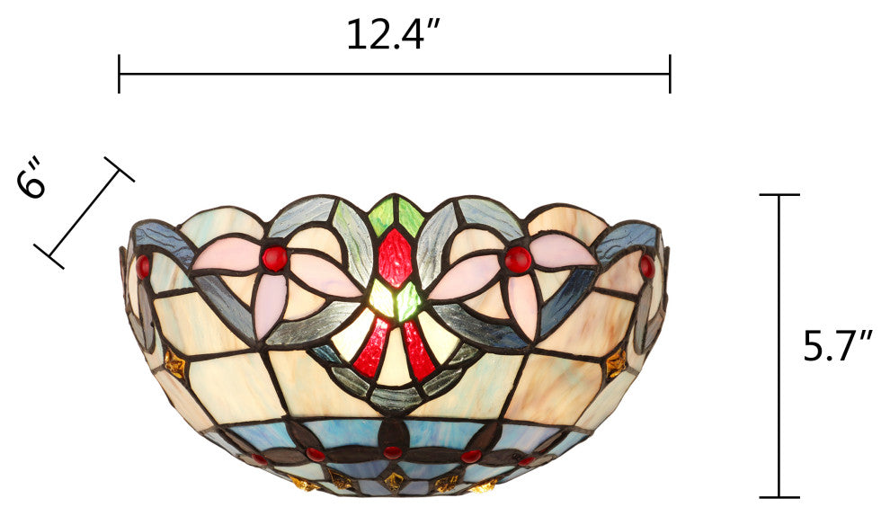 Grenville Victorian-Style 1-Light Wall Sconce 12" Shade