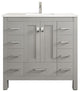 Eviva Hampton 36" Gray Vanity With White Quartz Top