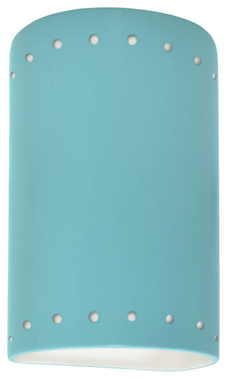 Ambiance Small Cylinder, Perfs Outdoor Wall Sconce, Open, Reflecting Pool, LED