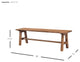 Bedford 59" Bench "A" Base, Brushed Brown