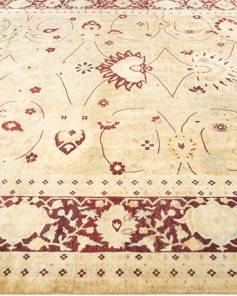 Mogul, One-of-a-Kind Hand-Knotted Area Rug, Ivory, 8' 2" x 10' 3"