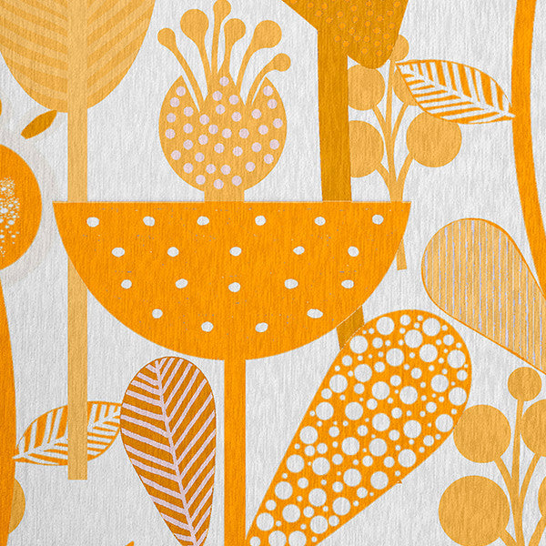 Flower Forest Spring Chenille Rug, Mango, 5'x7'