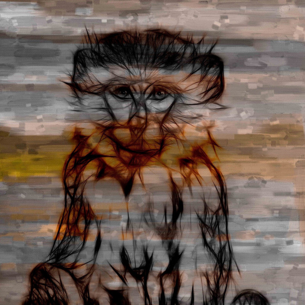 "Primate" Print on Canvas, 40"x40"