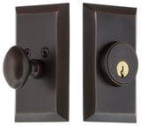 Studio Plate Single Cylinder Deadbolt, Timeless Bronze