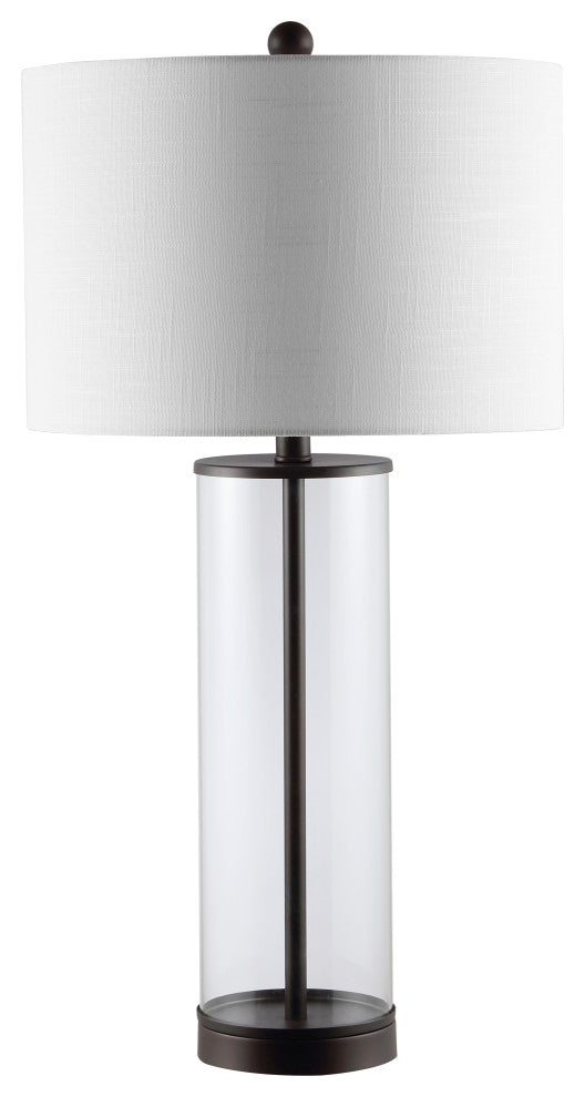 Harper 29" Glass LED Table Lamp, Oil Rubbed Bronze/Clear