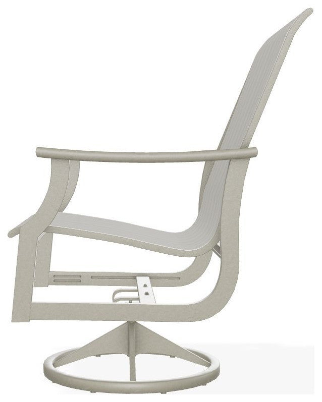 St. Catherine Sling Outdoor Swivel Rocker, Harbor/Storm