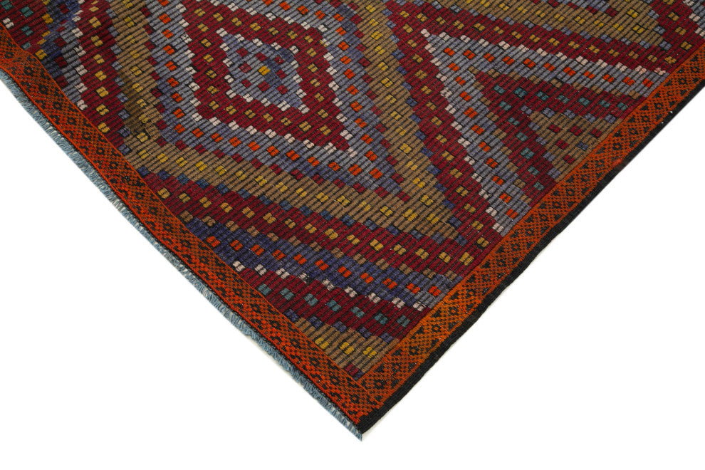 Rug N Carpet - Hand-knotted Turkish 5' 9'' x 12' 4'' Antique Wool Kilim Rug