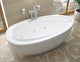 Renoir 38 x 71 Oval Freestanding Whirlpool Jetted Bathtub w/ Reversible Drain