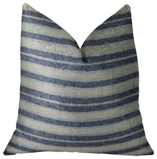 Plutus Stone Manor Indigo Handmade Throw Pillow, (16" x 16")
