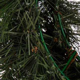 24" LED Pre-Lit Greenery Buffalo Berry Holly Pine cone Rattan Ornament Wreath