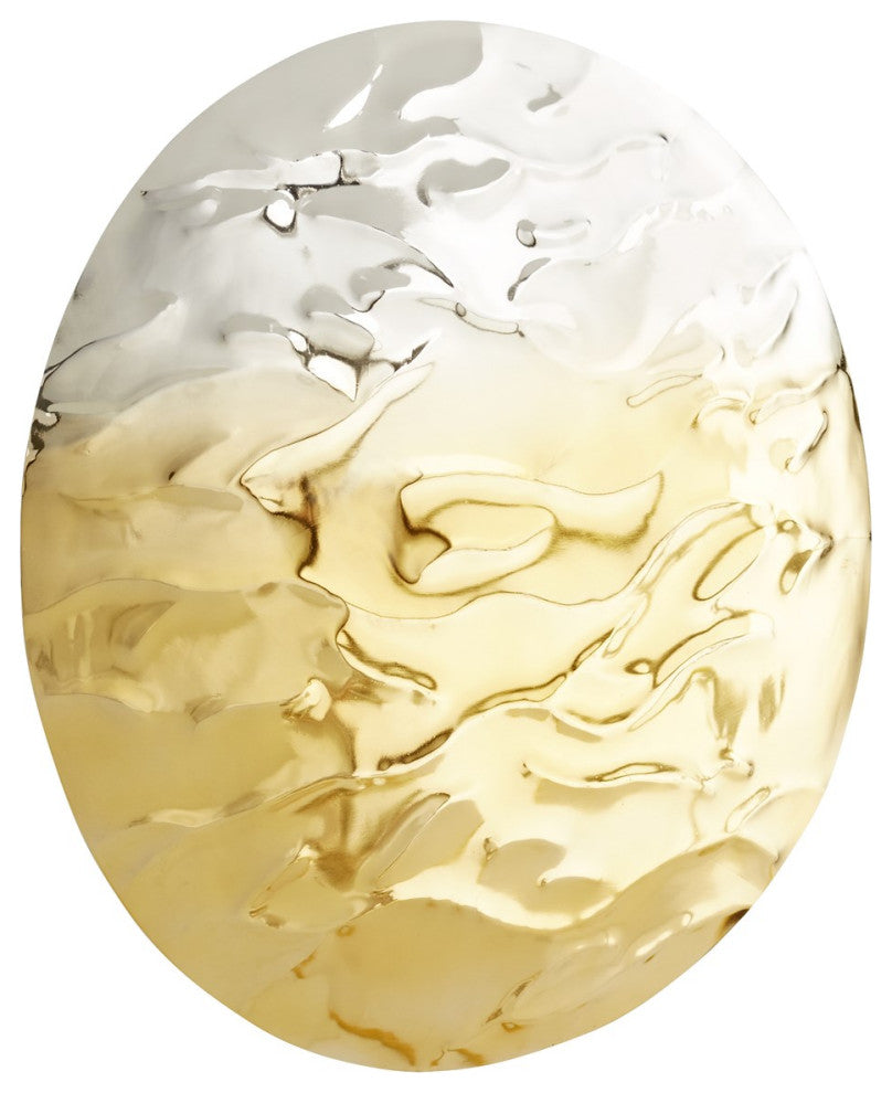 Cyan Large Ripple Wall Decor 11317, Silver And Gold