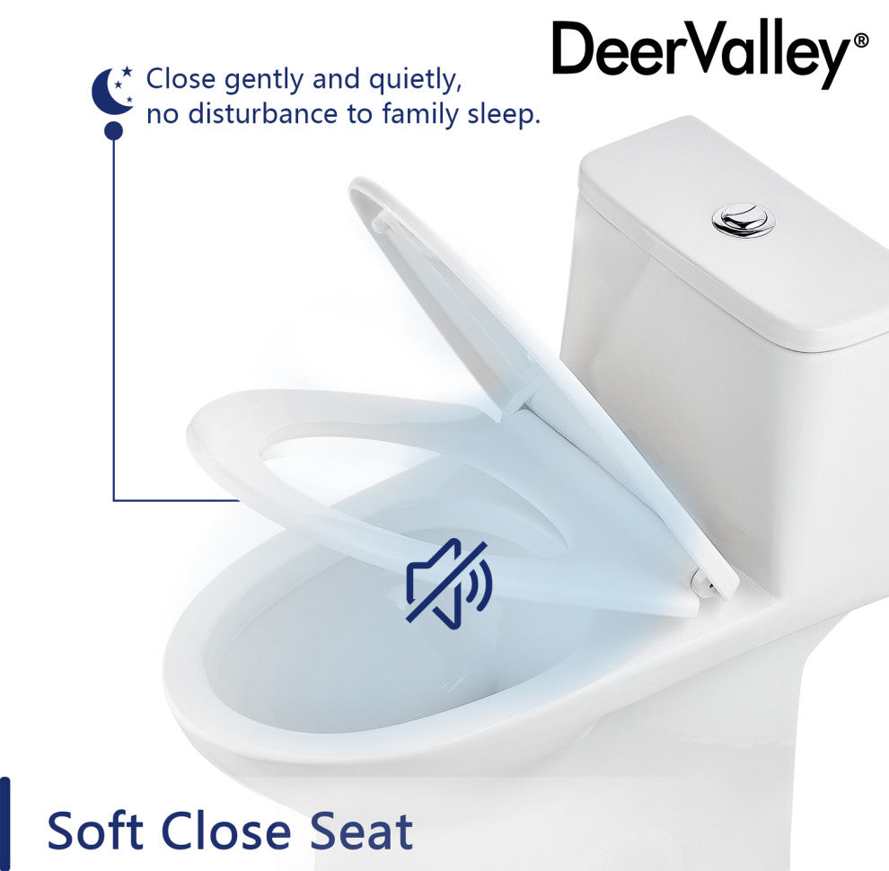 Ceramic Standard Comfortable Seat Height Elongated Dual Flush One Piece Toilet
