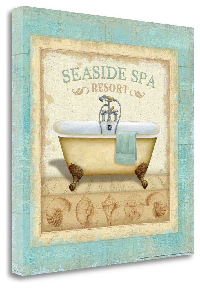 "Beach Hotel II" By Daphne Brissonnet, Giclee Print on Gallery Wrap Canvas