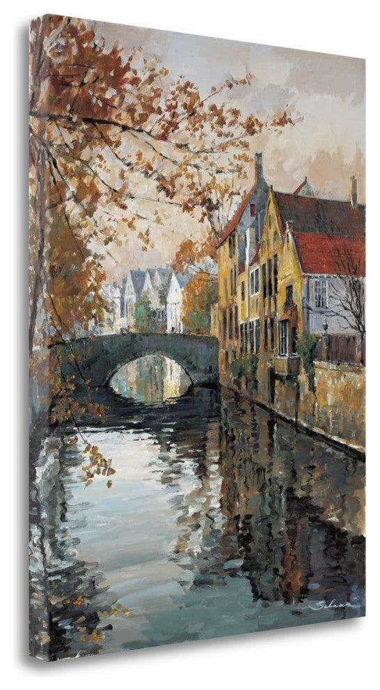 "Brugge Reflections" By Robert Schaar, Giclee Print on Gallery Wrap Canvas