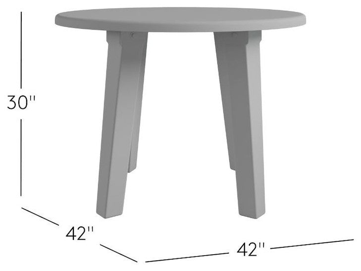 Reclamation Five Piece Round Rustic Reclaimed Solid Wood Round Dining Set