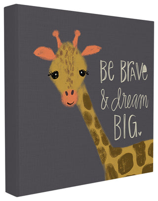 Stupell Industries Be Brave Dream Big Giraffe, 24 x 24
