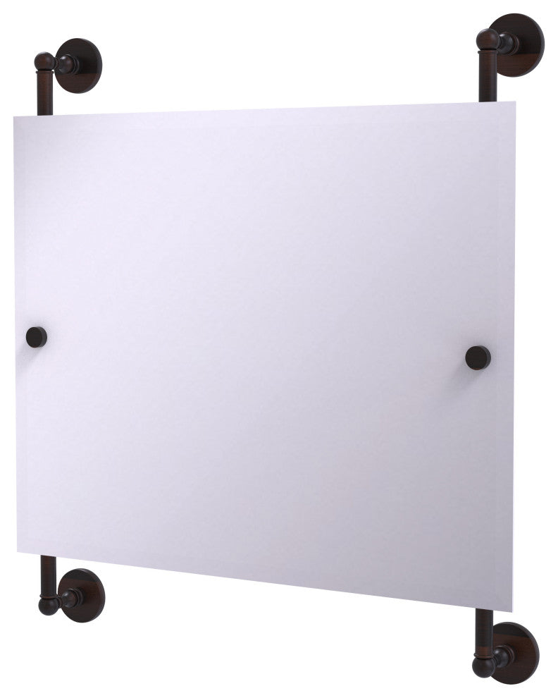 Prestige Skyline Landscape Frameless Rail Mounted Mirror, Venetian Bronze