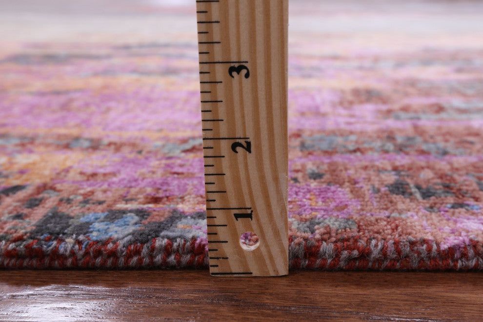 Modern Hand Knotted Wool and Silk Rug 5' 1" X 7' 1" Q8562