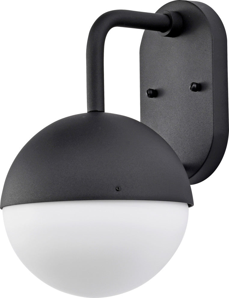 Atmosphere 6W LED Medium Wall Lantern, Matte Black/White Opal