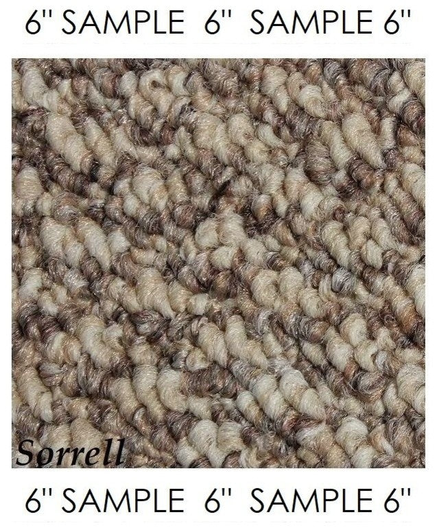 Cambridge II Soft Scroll Loop Carpet, Sorrell 1 Sample 6"x6"
