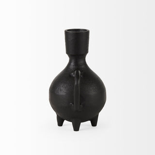 Cyrus 5.1Lx3.9Wx7.5H Black Spherical Vase With Flute Decorative Object