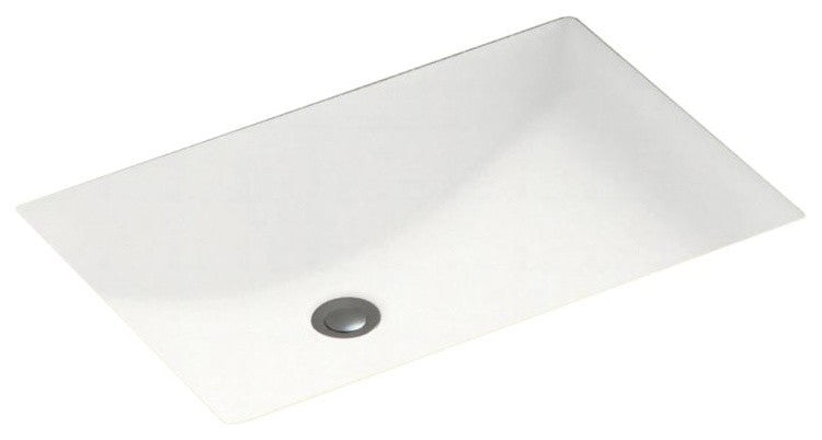 Swan 22x16x6 Solid Surface Undermount Bathroom Sink, White
