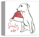 Santa Who Pup 12x12 Canvas Wall Art