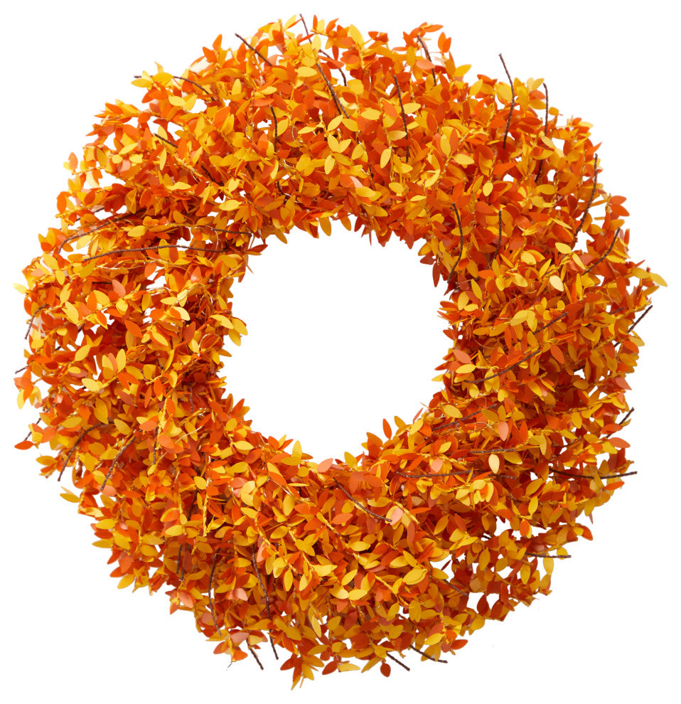 24" Harvest Fall Pre-Lit Wreath With 100 Micro Dot LED Lights