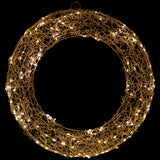 18" LED Lighted Wire Wreath Outdoor Christmas Decoration