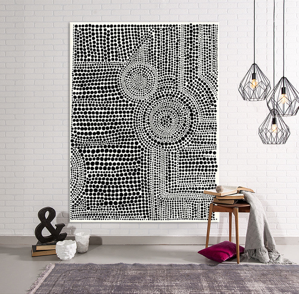 Clustered Dots A Fine Art Giant Canvas Print 54"X72"