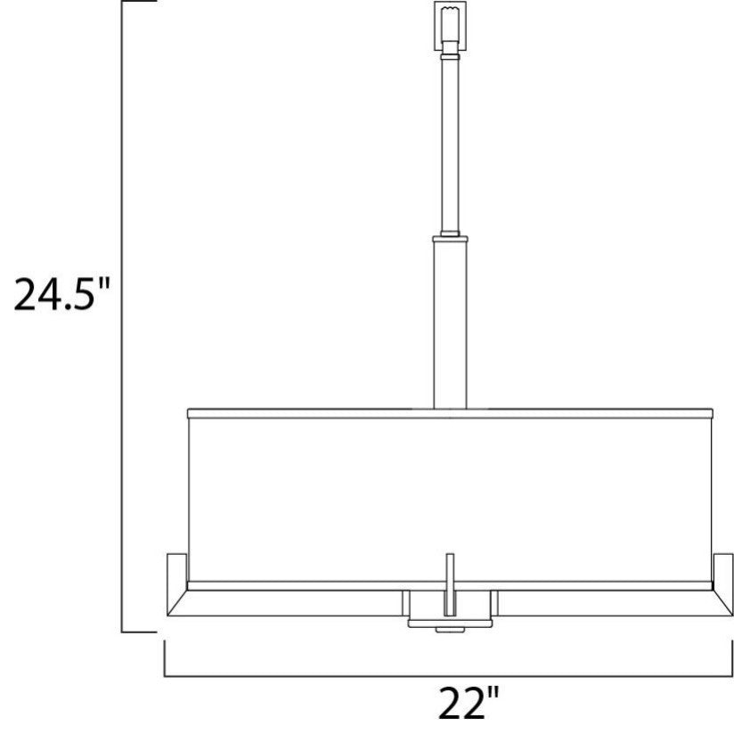 Maxim Nexus 4-Light Entry Foyer Pendant in Satin Nickel - 12053WTSN