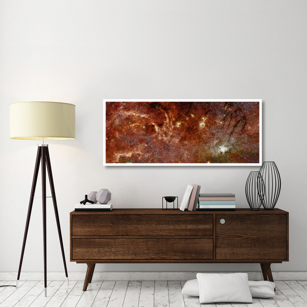 "HST-Spitzer Composite of Galactic Center" Digital Paper Print by NASA, 62"x26"