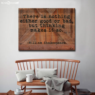 Ready2Hangart William Shakespeare, Thoughts By Olivia Rose Canvas Art, 16" H
