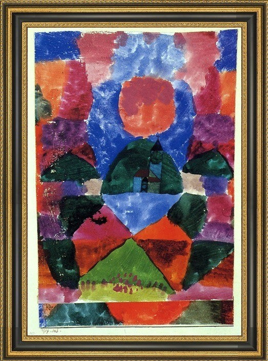 Paul Klee Ein Druck von Tegernsee - 16" x 24" Framed Premium Canvas Print