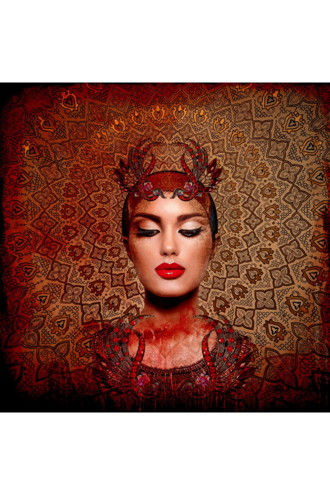 Lady In Red Photographic Artwork | Andrew Martin Sun Gaze, Large