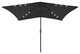 vidaXL Parasol with LEDs and Steel Pole Black 6.6'x9.8'