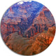 Blue And Red Grand Canyon View, Landscape Round Wall Art, 11"
